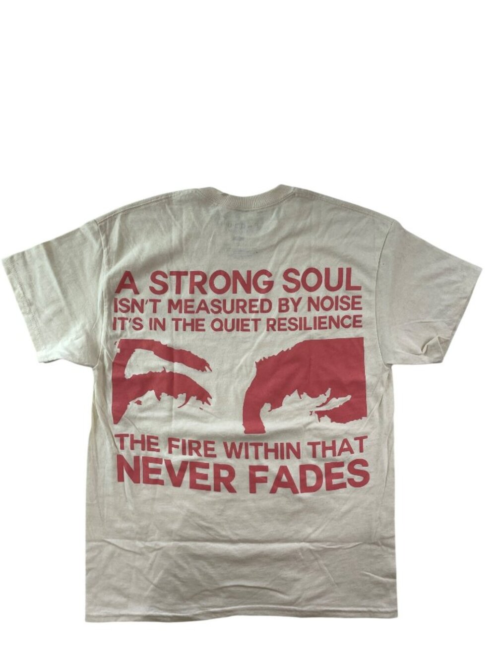 PacSun Cream Graphic Tee "The Fire Within That Never Fades" Wmn's Sz Medium NWT - Picture 3 of 8